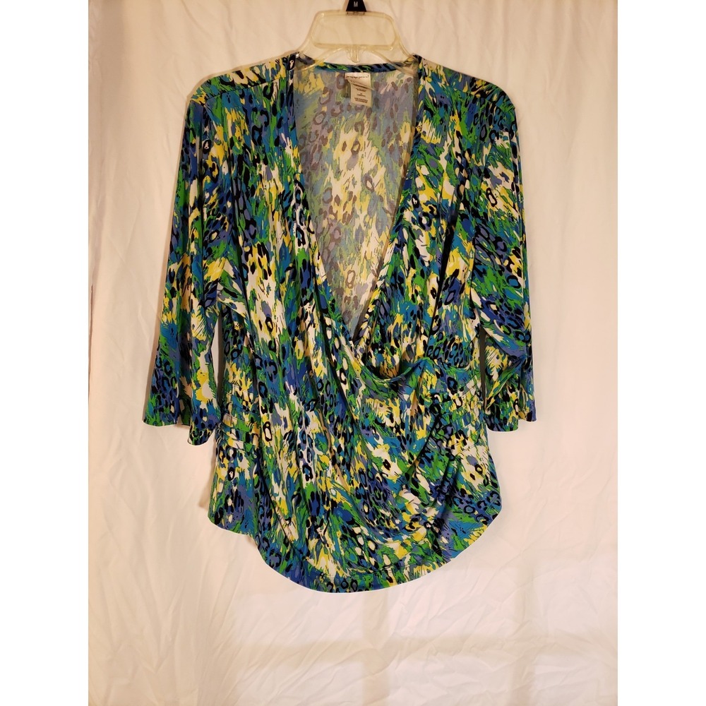 Women's Just My Size Multicolor 3/4 Sleeve Blouse Size 2X